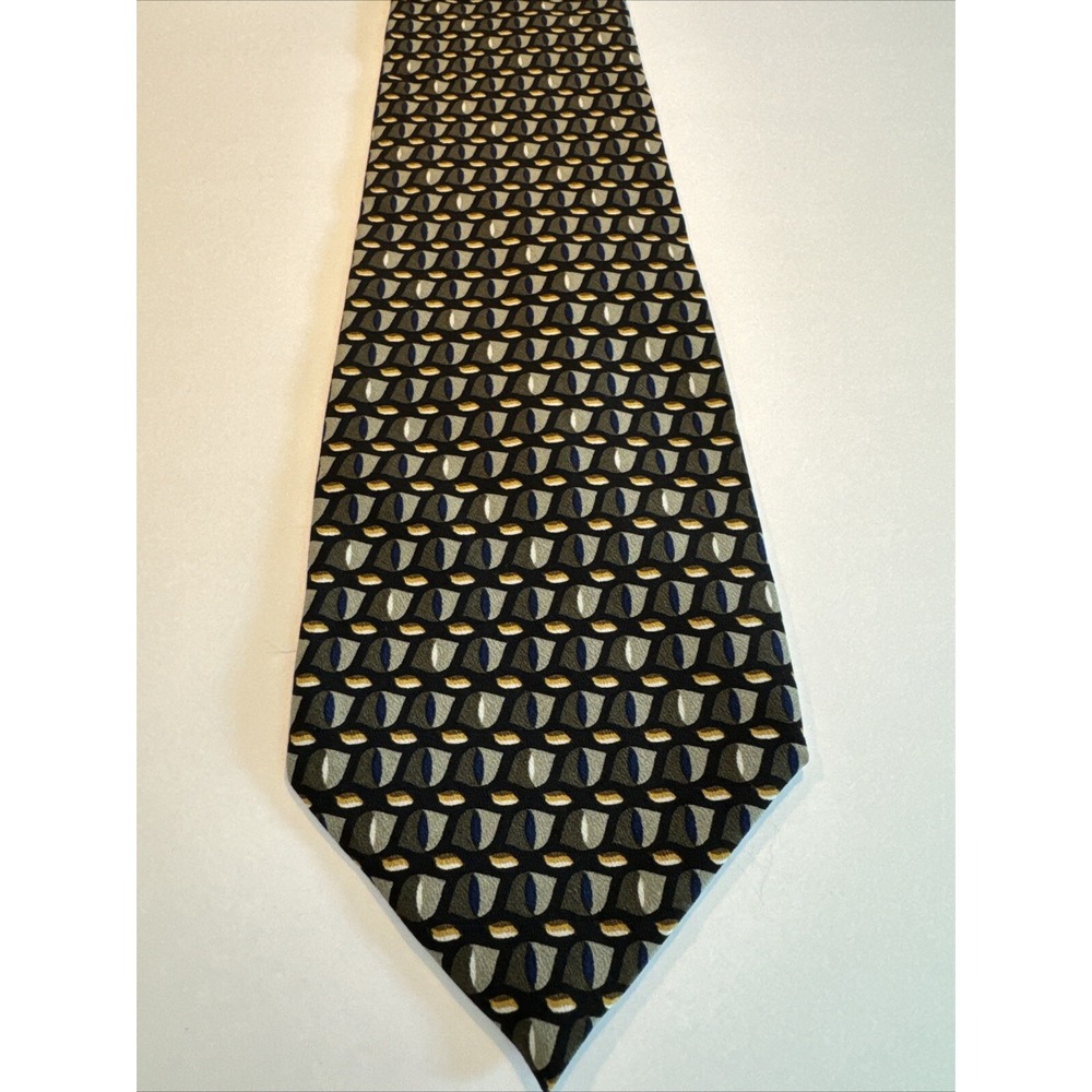 JHANE BARNES made in JAPAN 100% Silk Men's Tie Green Black Blue